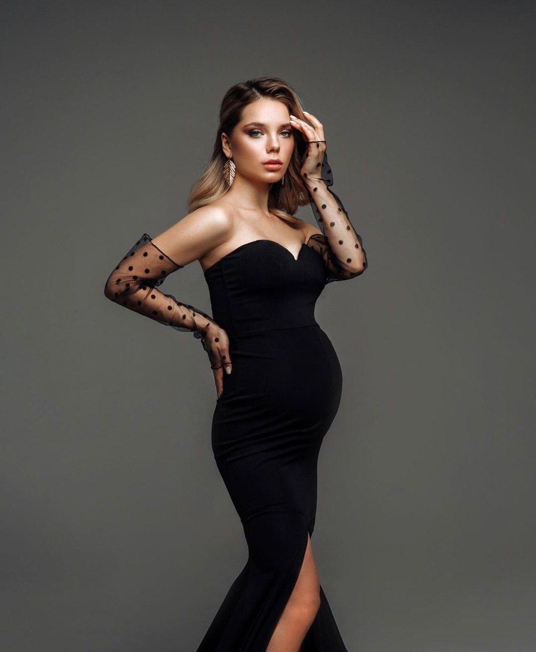 Платье для беременных "Анджелина" black