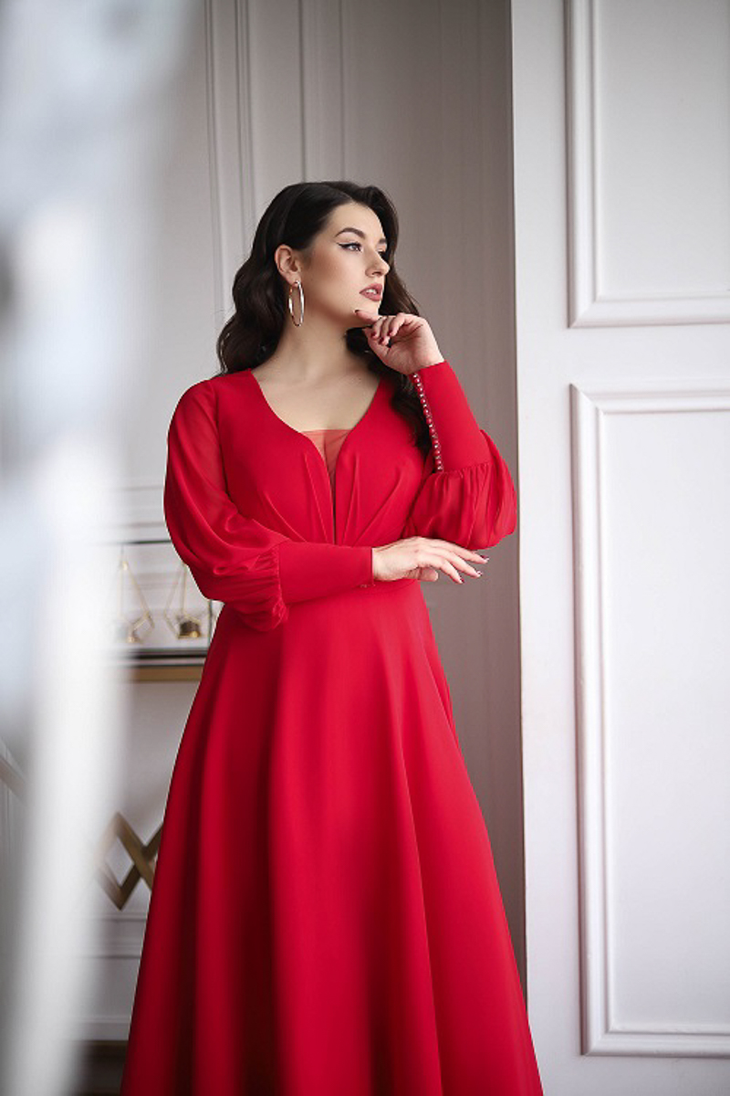 Вечернее платье "Аннета" красное