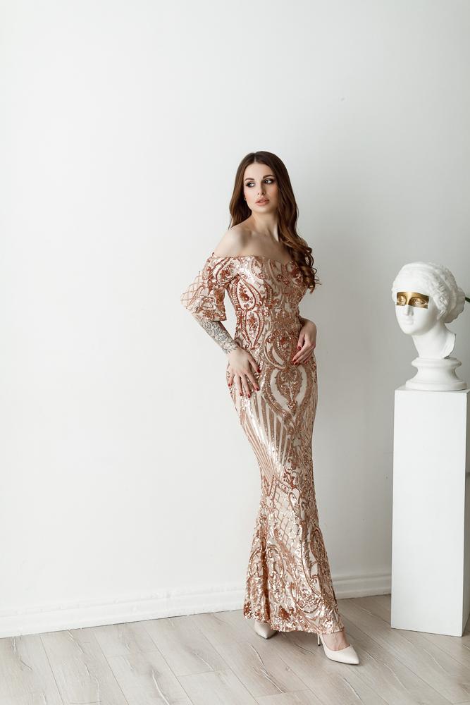 Вечернее платье "Гоар" gold