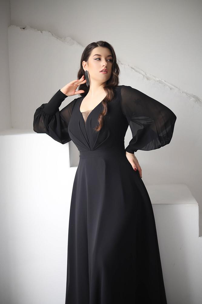 Коктейльное платье "Аннета " миди black