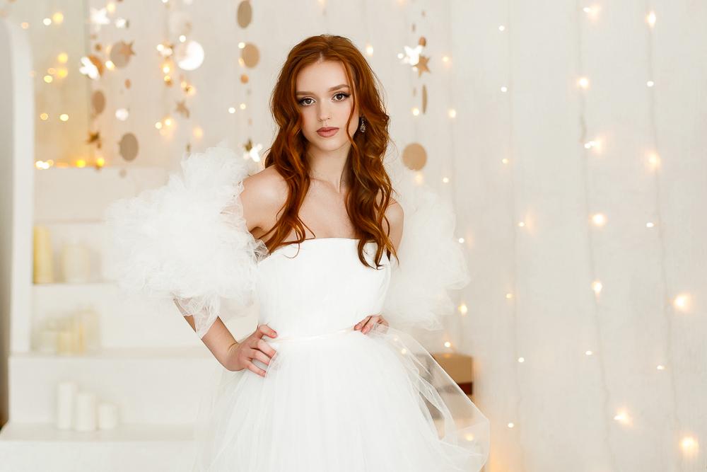 Коктейльное платье мини "Бомба" white