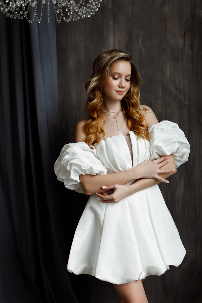 Коктейльное платье мини "Кайли" white