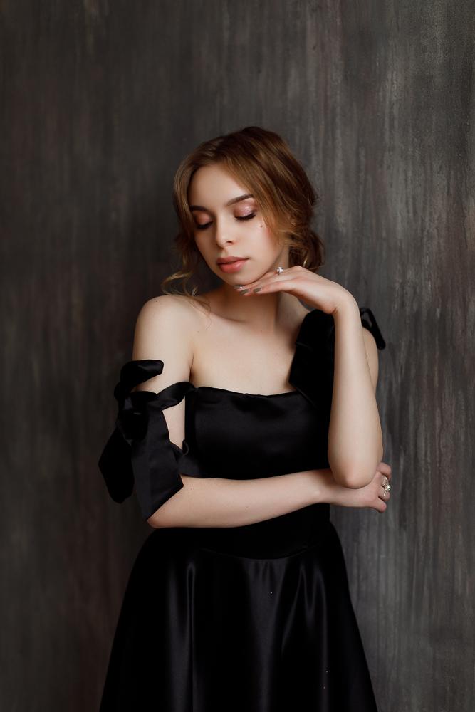 Коктейльное платье миди "Вера" black