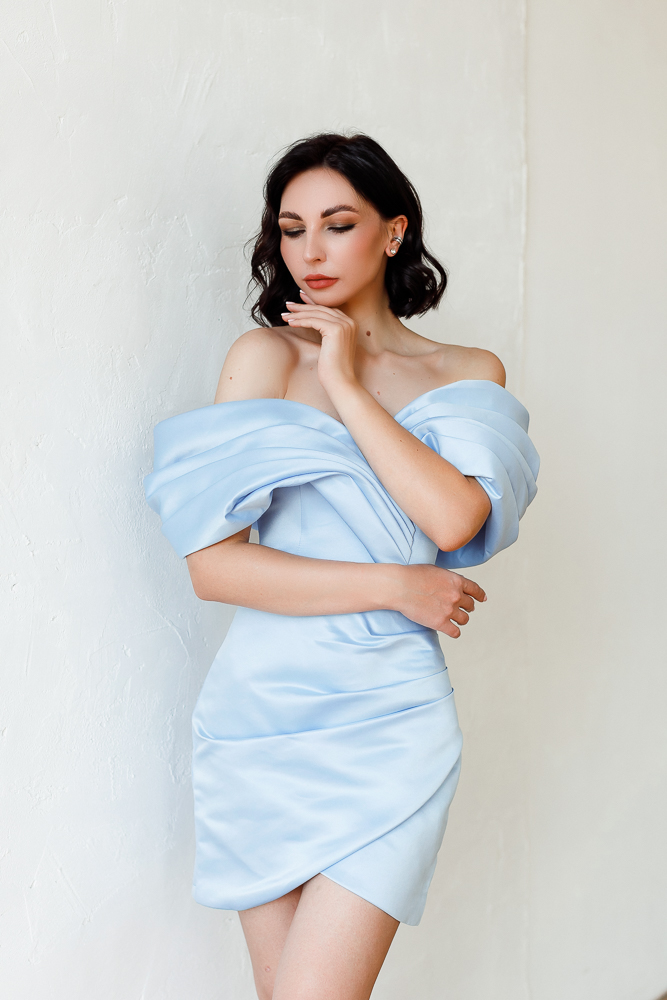 Коктейльное платье мини "Реддисон" небо