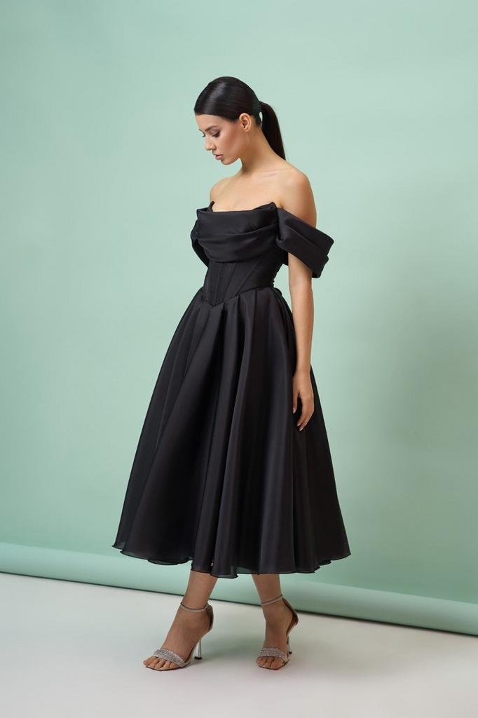 Коктейльное платье миди "Нина" black