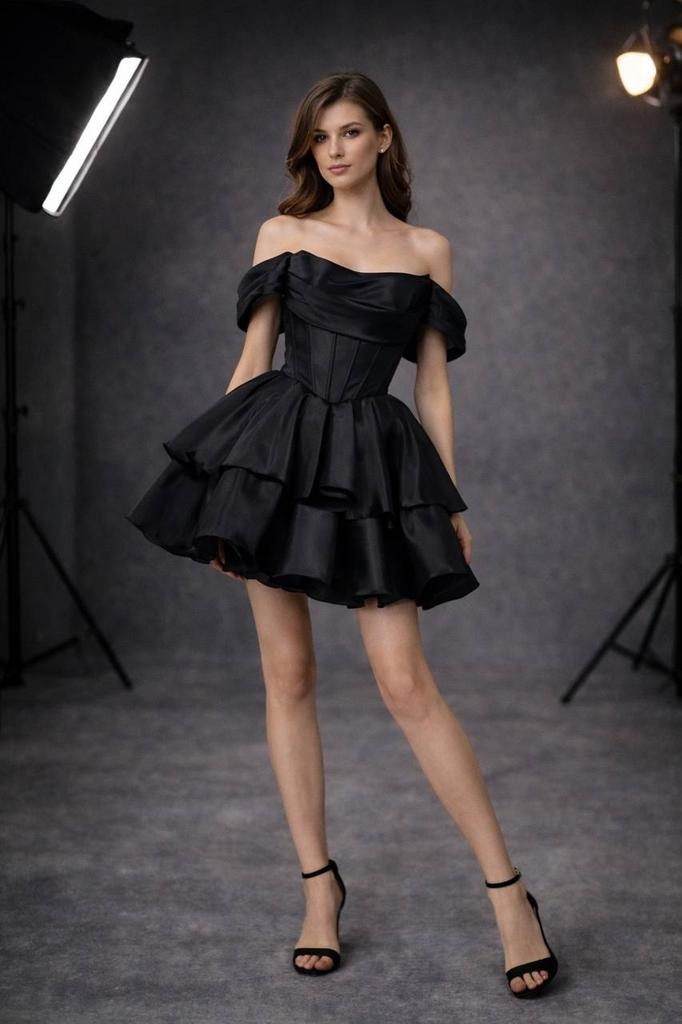 Коктейльное платье мини "Нина" black