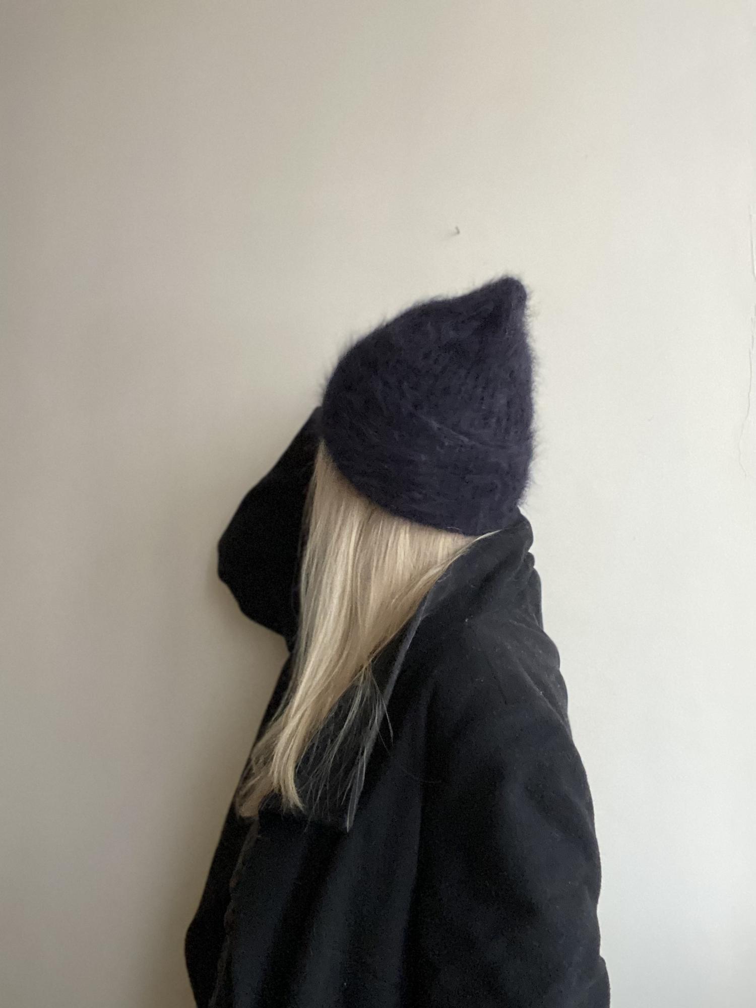 ШАПКА ЧЕРНАЯ PARIS С ОТВОРОТОМ ИЗ ФРАНЦУЗСКОЙ АНГОРЫ