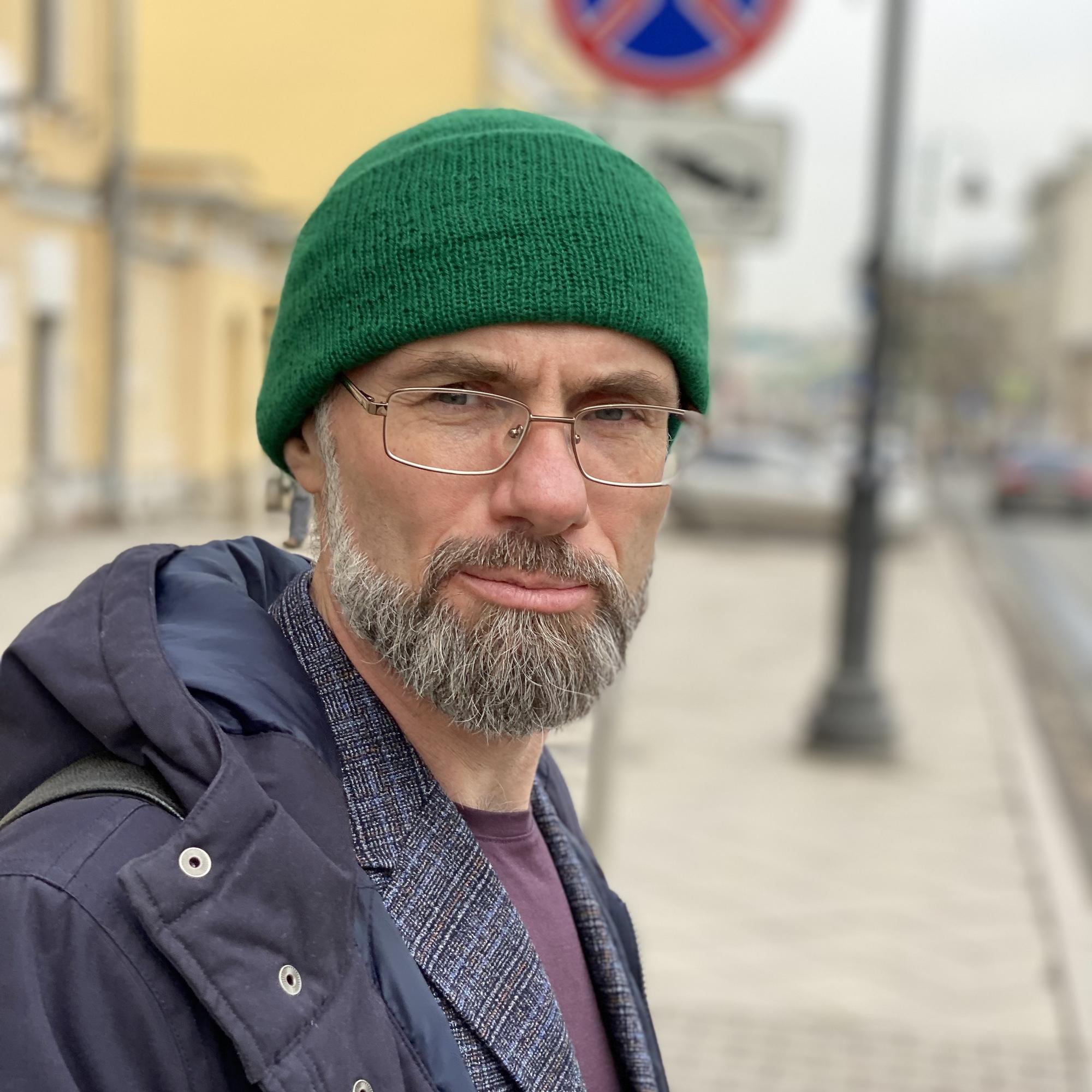 МУЖСКАЯ КАШЕМИРОВАЯ ДВОЙНАЯ ШАПКА С ОТВОРОТОМ, ВИТАЛЬНЫЙ ЗЕЛЕНЫЙ