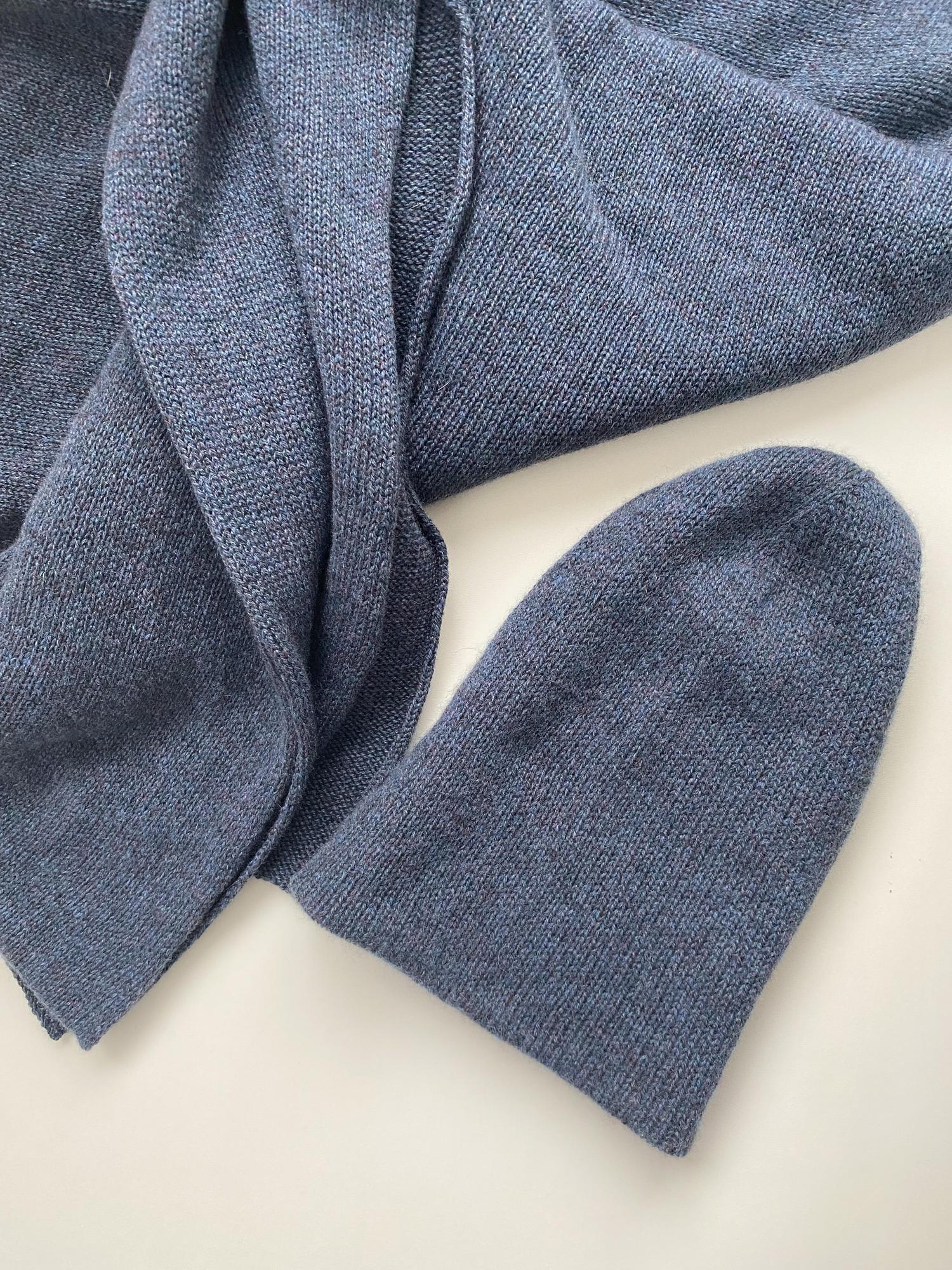 На заказ КАШЕМИРОВАЯ ДВОЙНАЯ ШАПКА JEANS&CAMEL