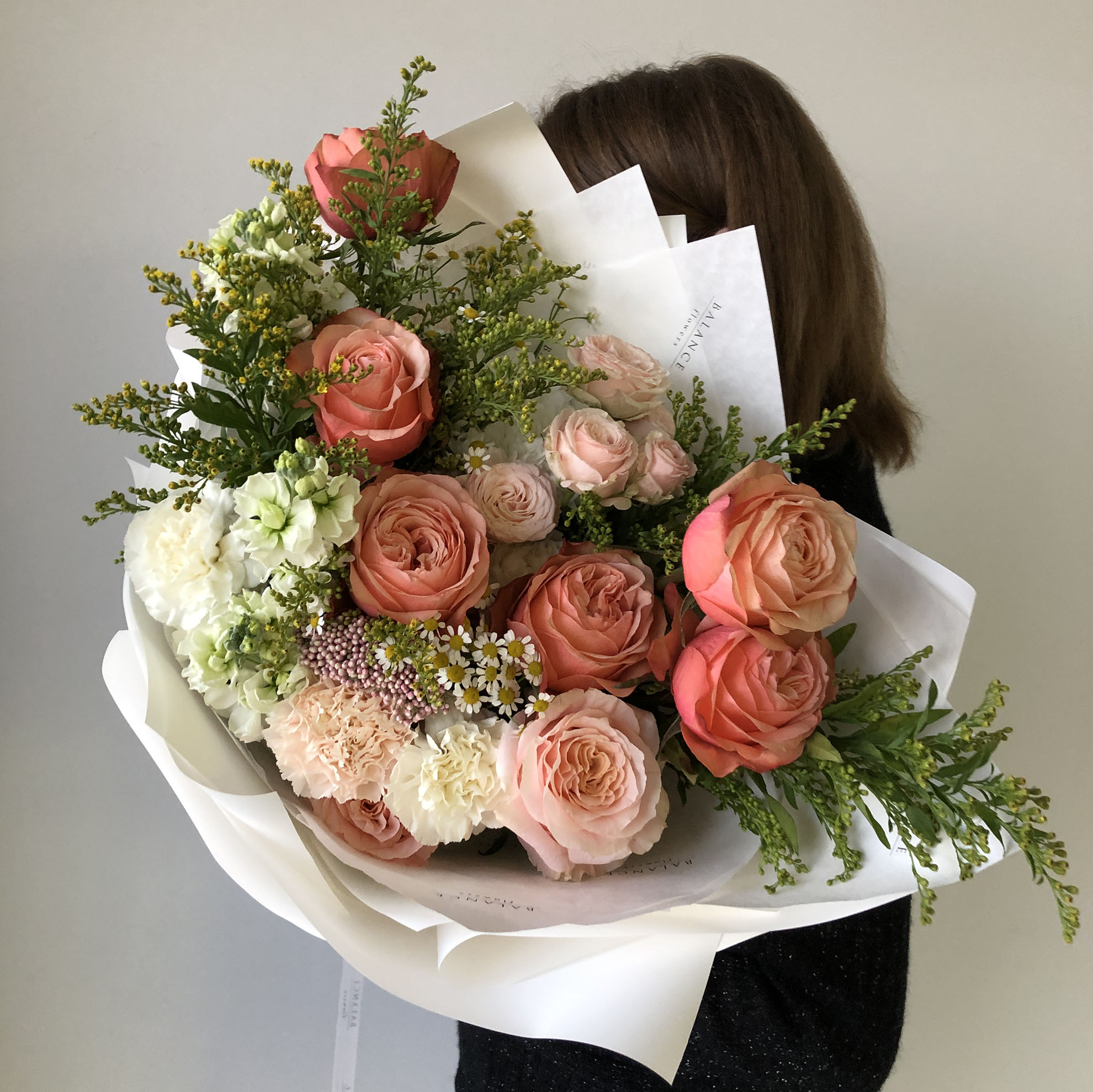 Букет "Персиковый пирог"