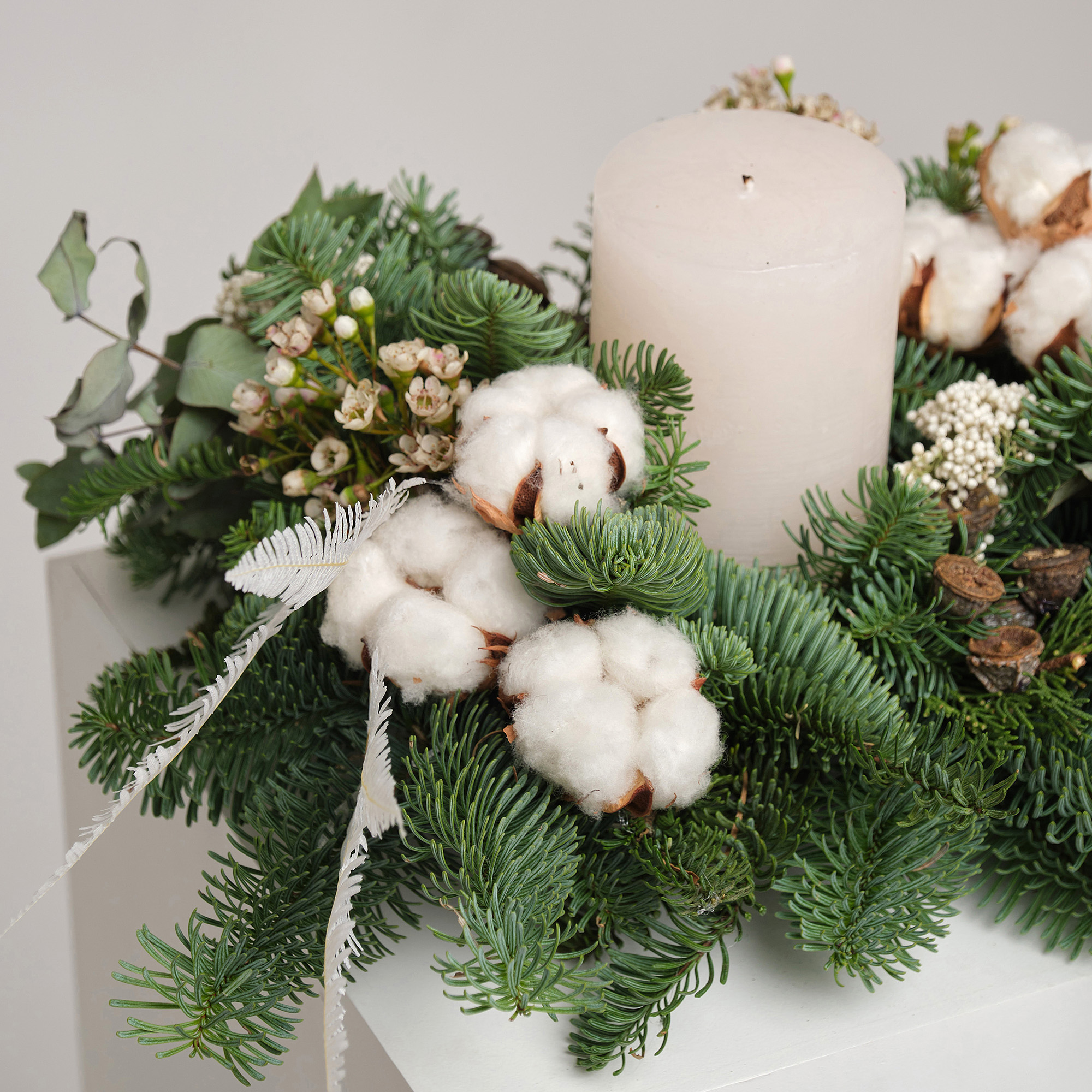 Композиция со свечой "Зимняя сказка"