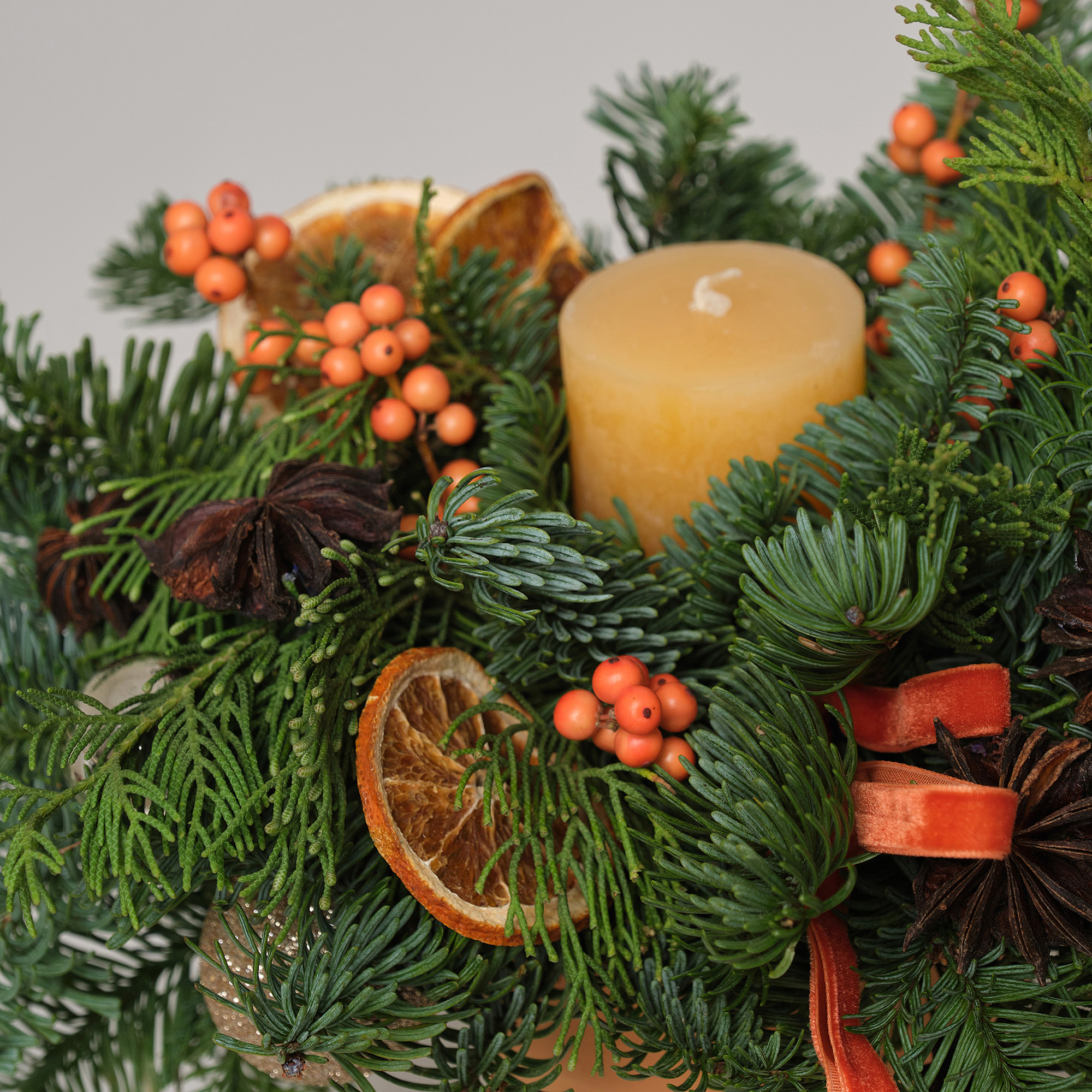 Композиция со свечой "Брызги шампанского"