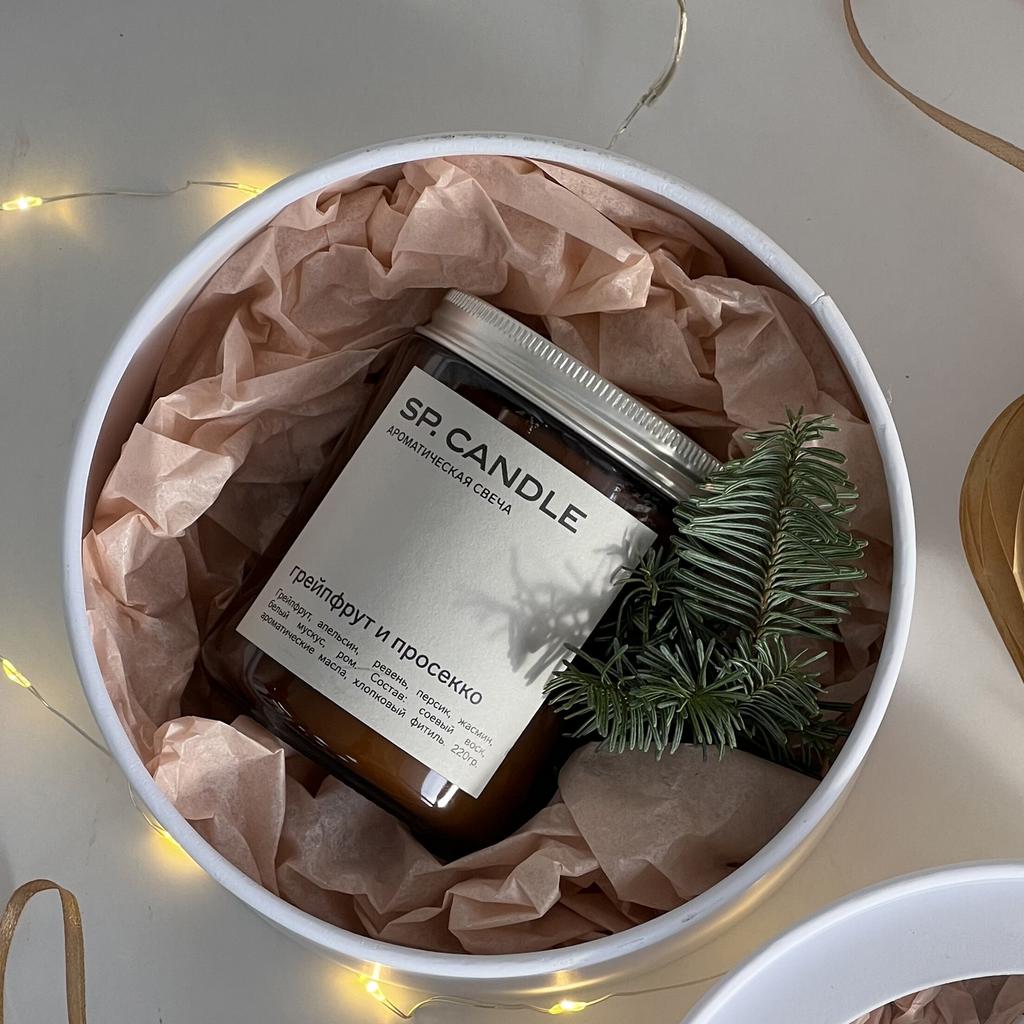 Подарочный бокс со ароматической свечой