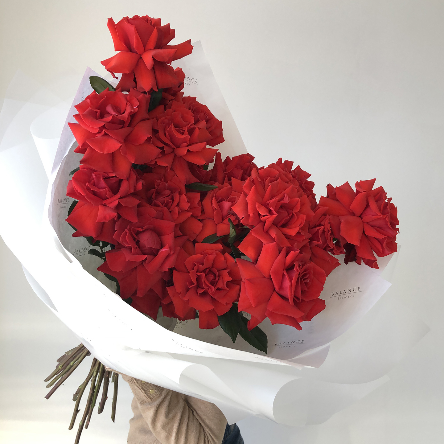 Букет алых роз Нина