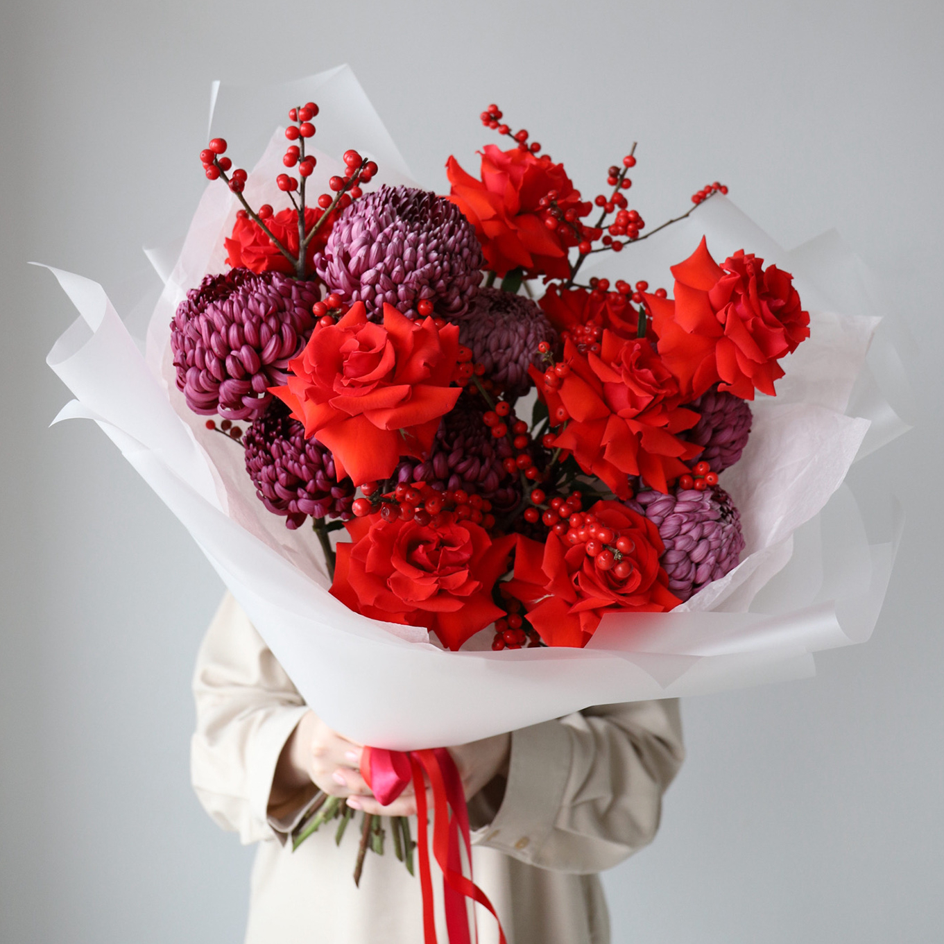 Букет "Клюквенный щербет"