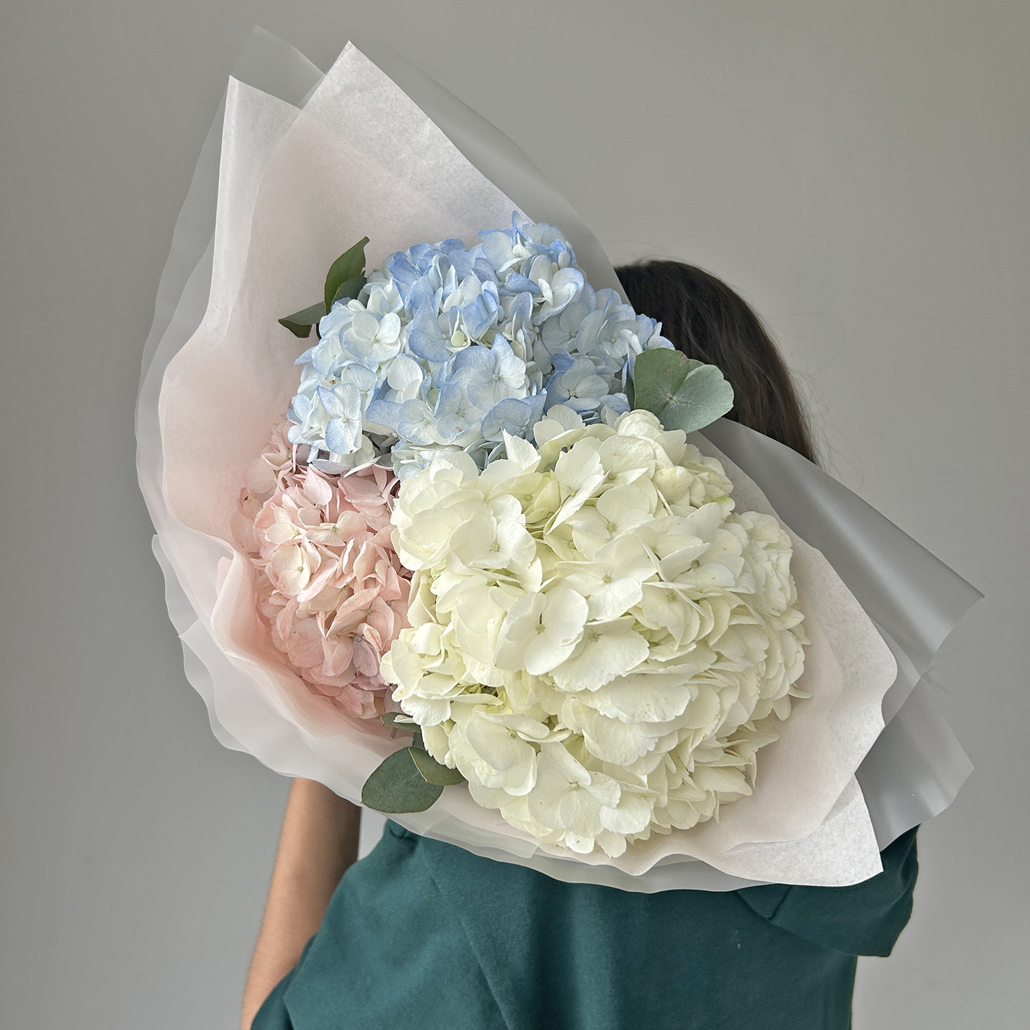 Букет "Сад с гортензиями"