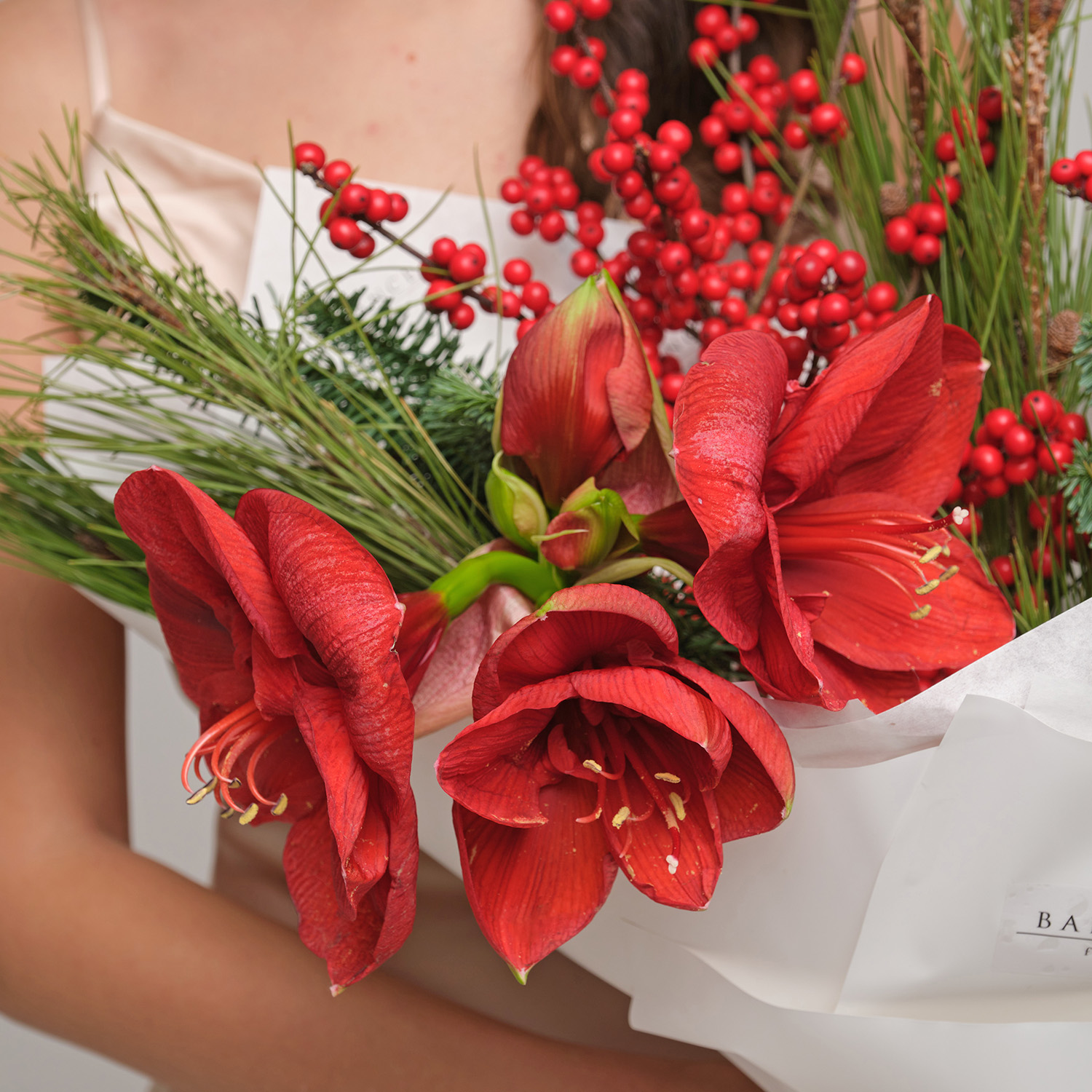 Букет с амариллисом