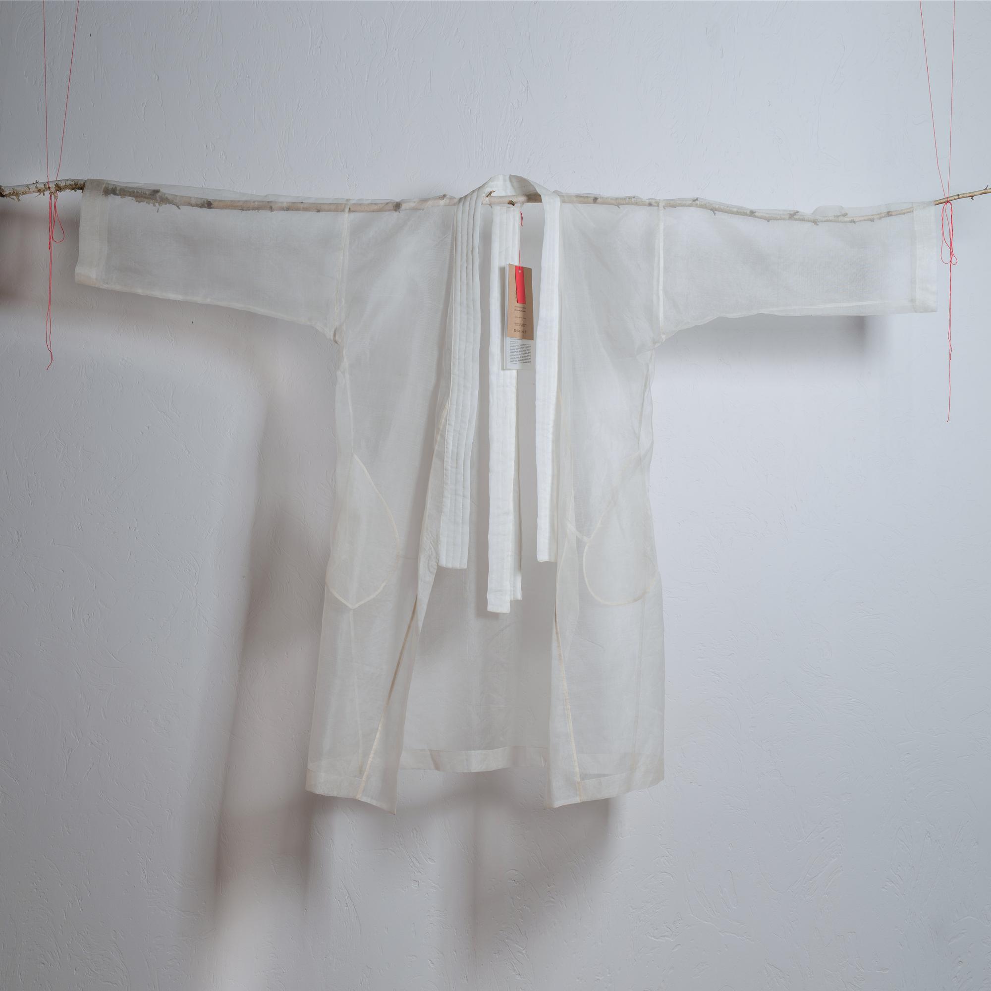 КИМОНО ХИЛОЛА БЕЛОЕ ИЗ ШЁЛКОВОЙ ОРГАНЗЫ