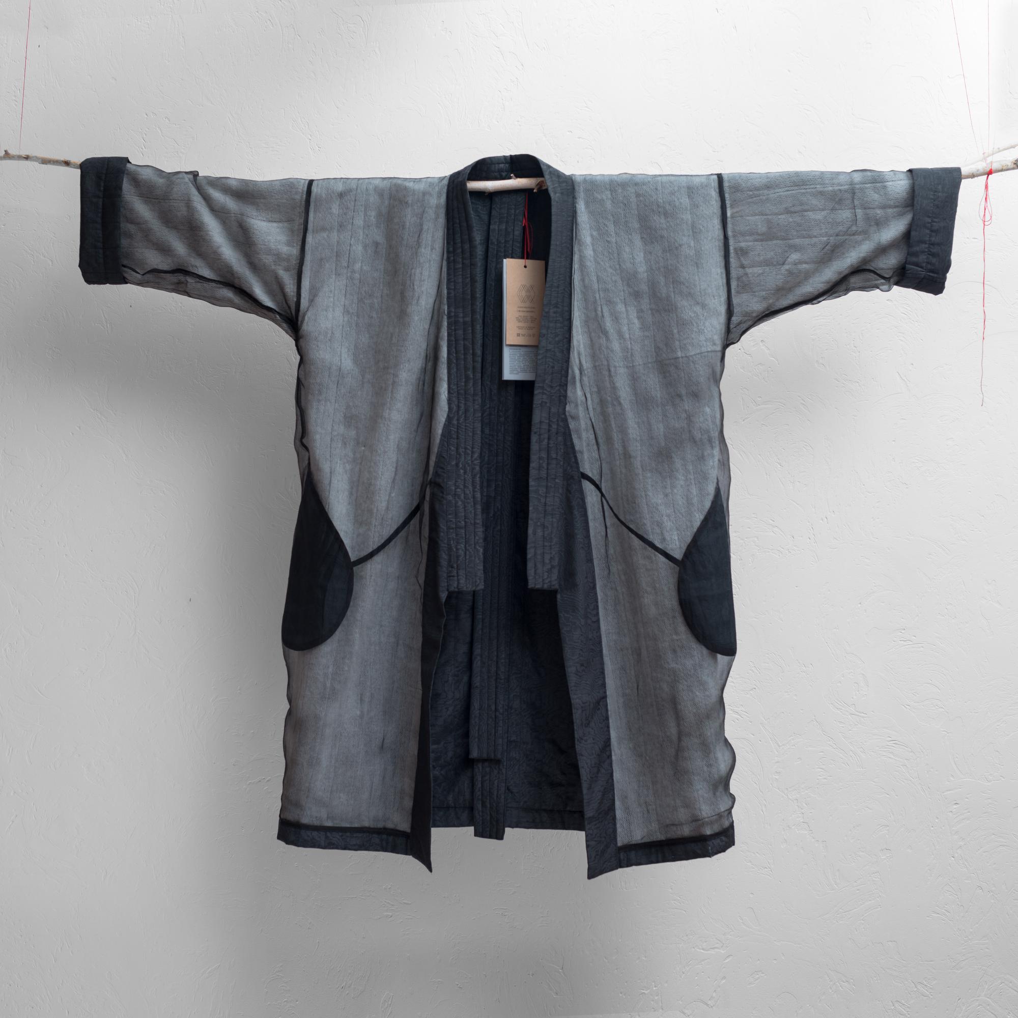 ДВУСТОРОННЕЕ КИМОНО ХИЛОЛА ЧЁРНЫЙ / ЧЁРНЫЙ