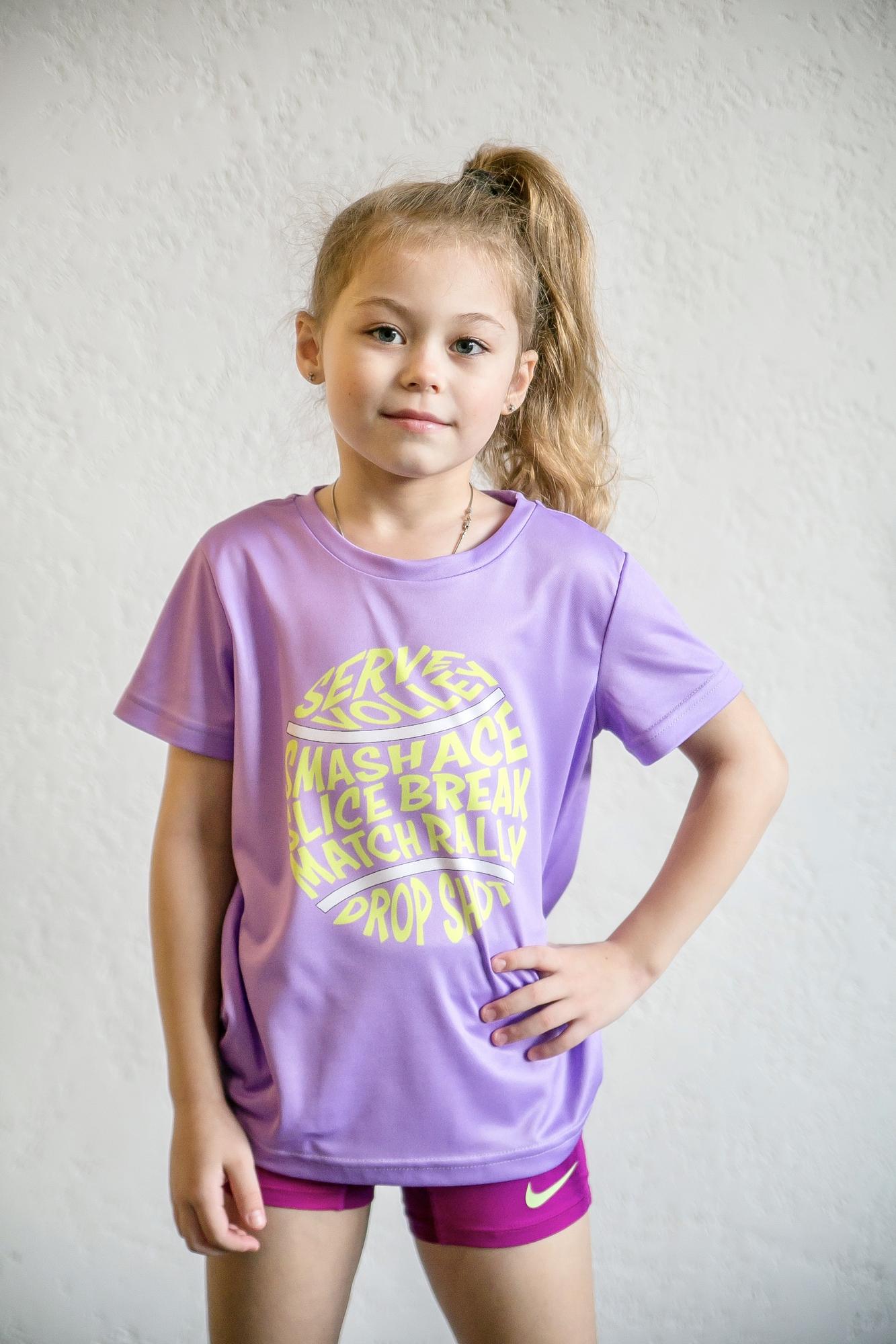 Футболка «drop shot» сиреневая