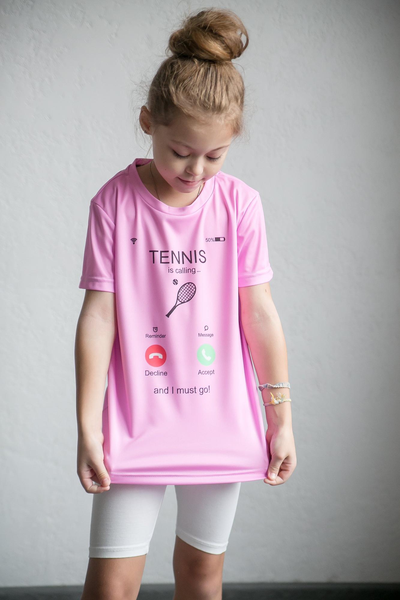 Футболка “Tennis calling” розовая