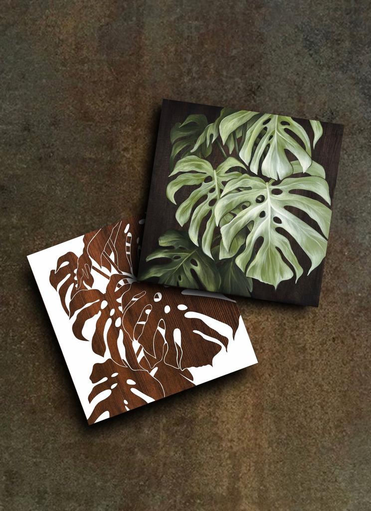 Monstera Stencil + video tutorial