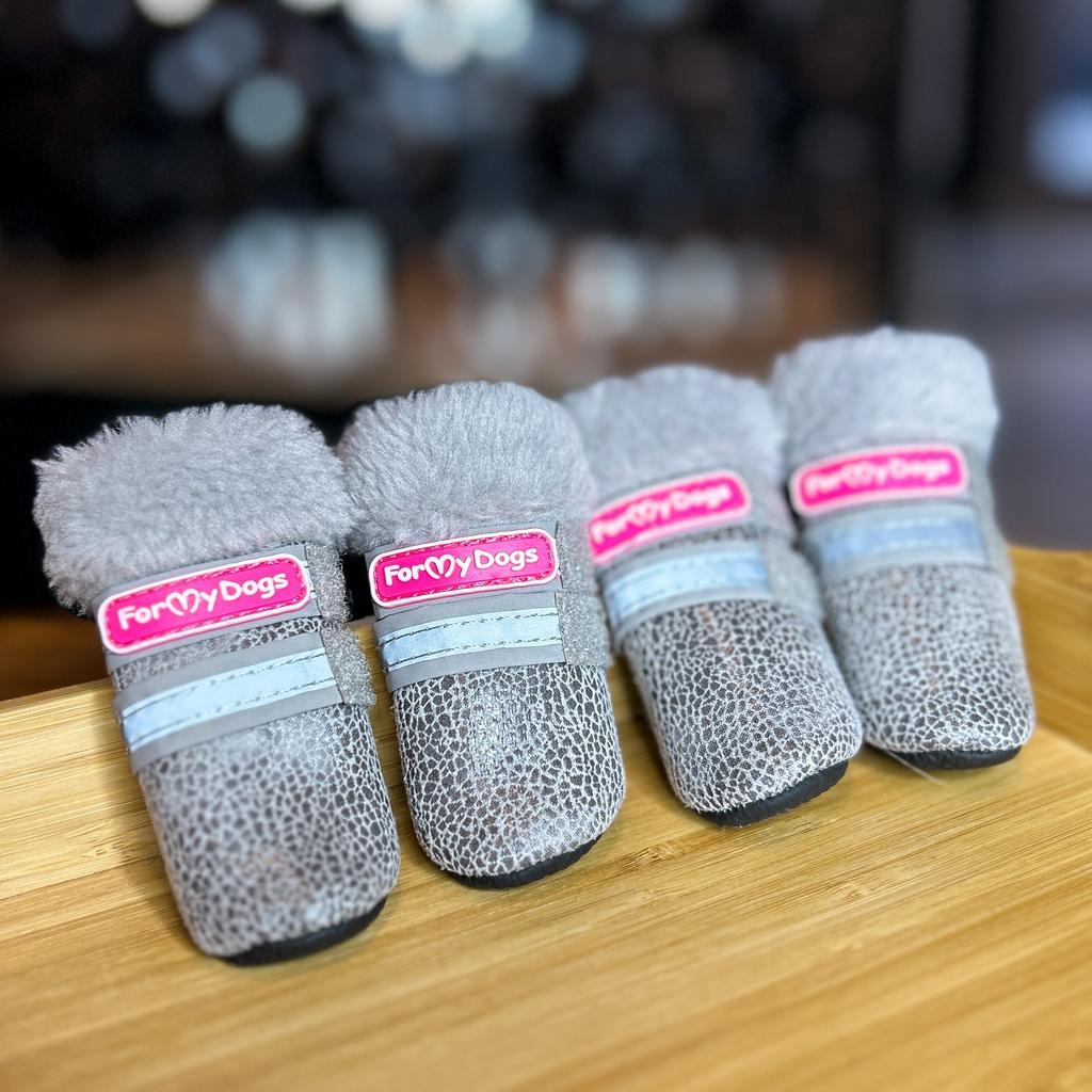 Ботинки серые