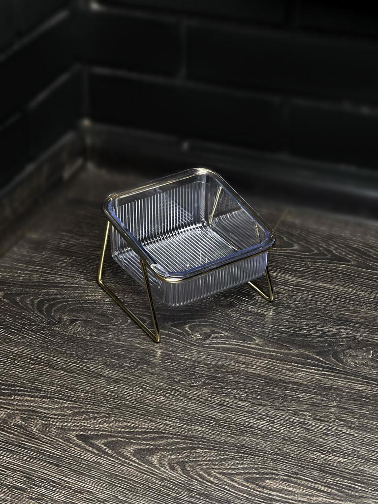 Миска пластиковая на подставке