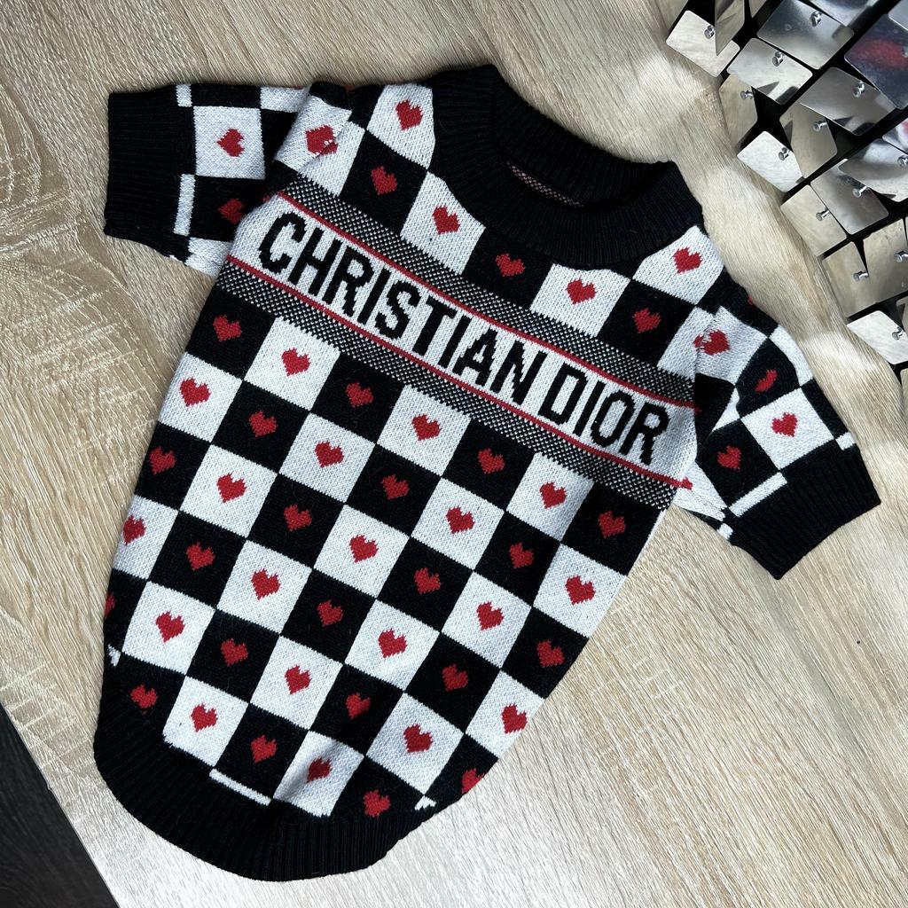 Свитер DIOR с сердечками