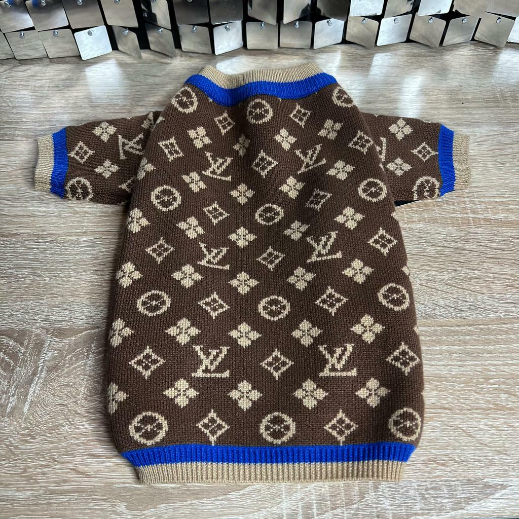Свитер LV с синей полосой