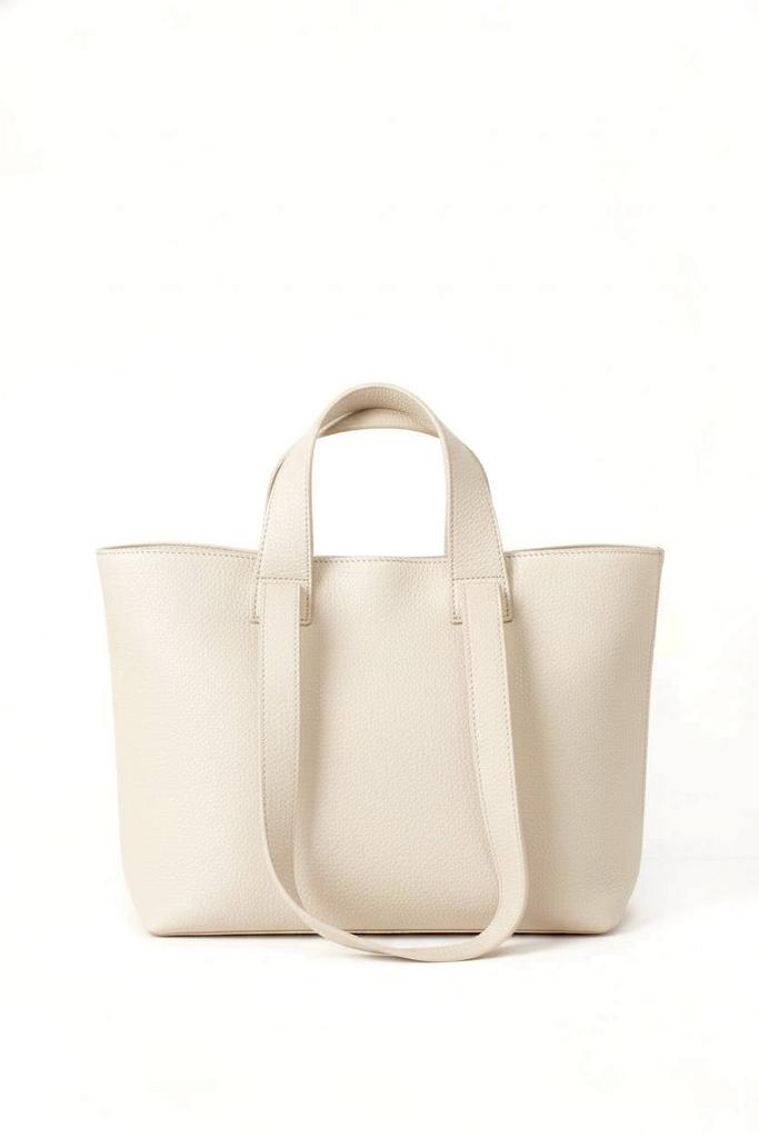 Мягкая сумка-шоппер в молочном цвете