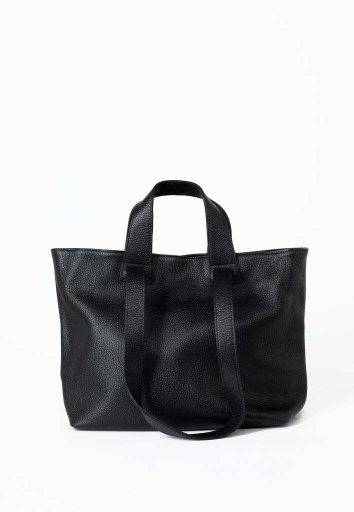 Мягкая сумка-шоппер в черном цвете