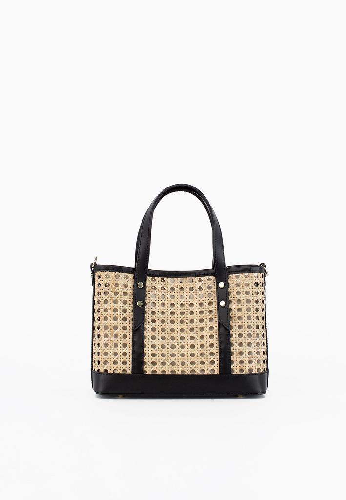 Плетеная сумка "Флорида" в черном цвете