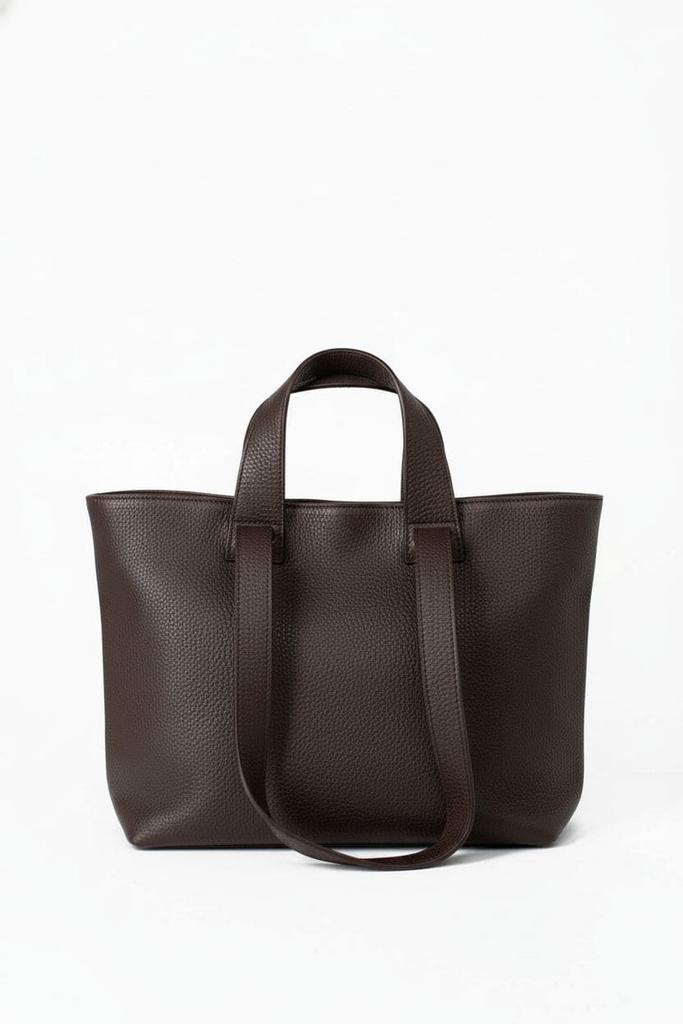 Мягкая сумка-шоппер в цвете шоколад