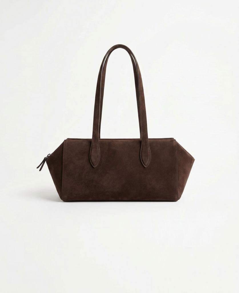 Замшевая сумка "Дания" в цвете шоколад