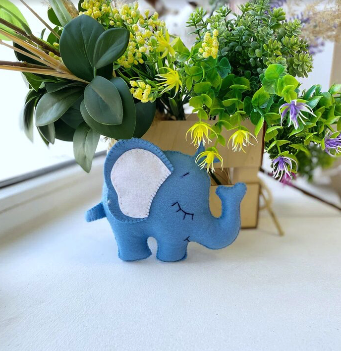 Выкройка PDF + Фото Мастер-класс + ВИДЕО «Слон»