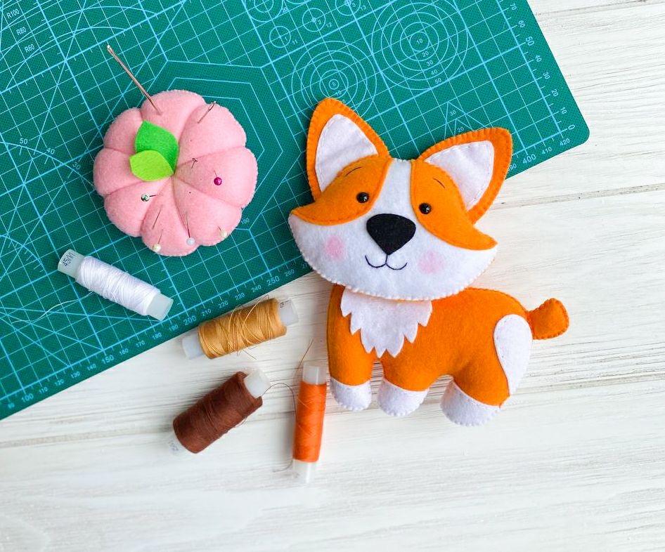 Выкройка PDF + Фото Мастер-класс + ВИДЕО «Корги»