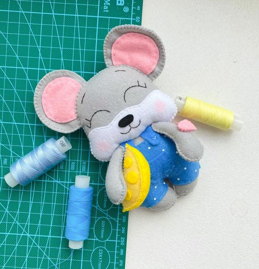 Выкройка PDF + Фото Мастер-класс + ВИДЕО «Мышонок»