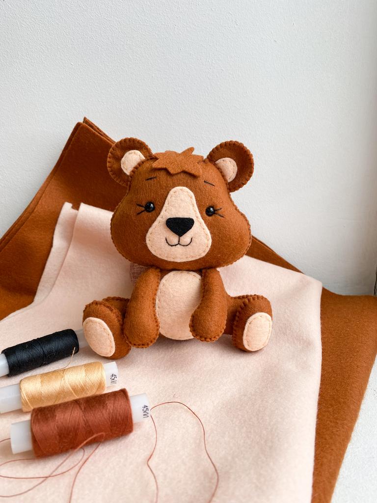 Выкройка PDF + Фото Мастер-класс + ВИДЕО «Мишка»