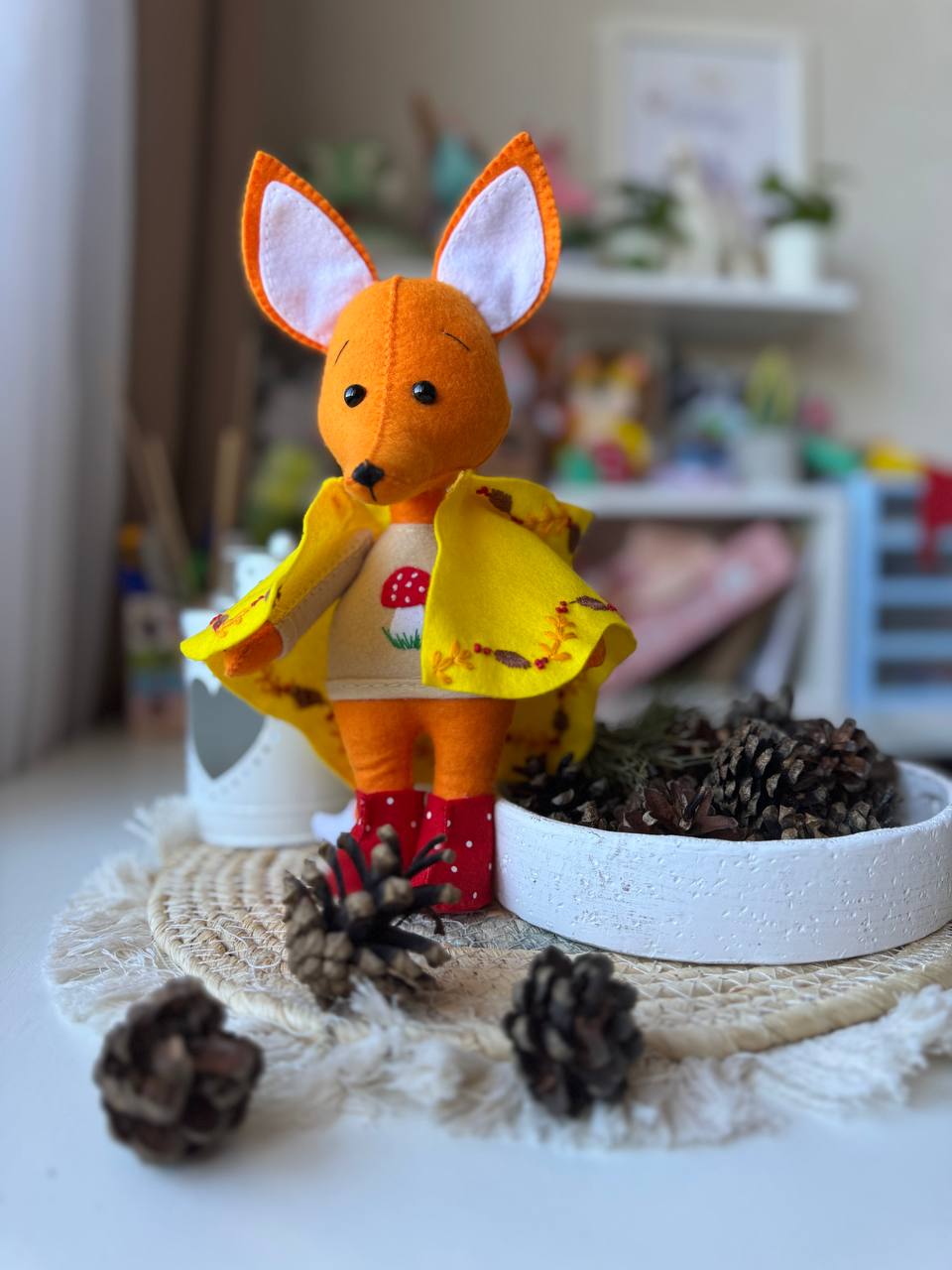 Выкройка PDF + ФОТО и ВИДЕО Мастер-класс  «Лисичка осенняя»