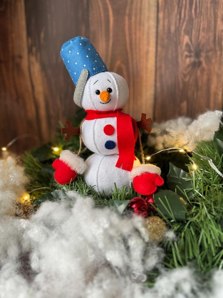 Выкройка PDF + ФОТО и ВИДЕО Мастер-класс  «Снеговик»