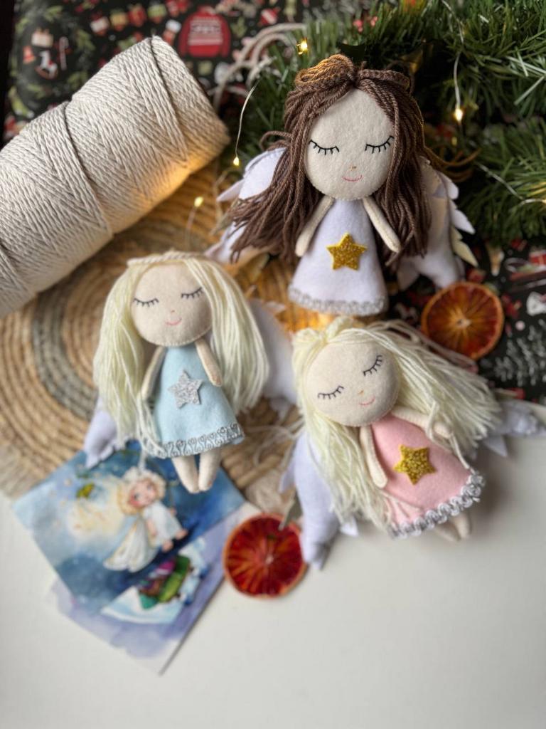 Выкройка PDF + ФОТО и ВИДЕО Мастер-класс  «Рождественский Ангел»