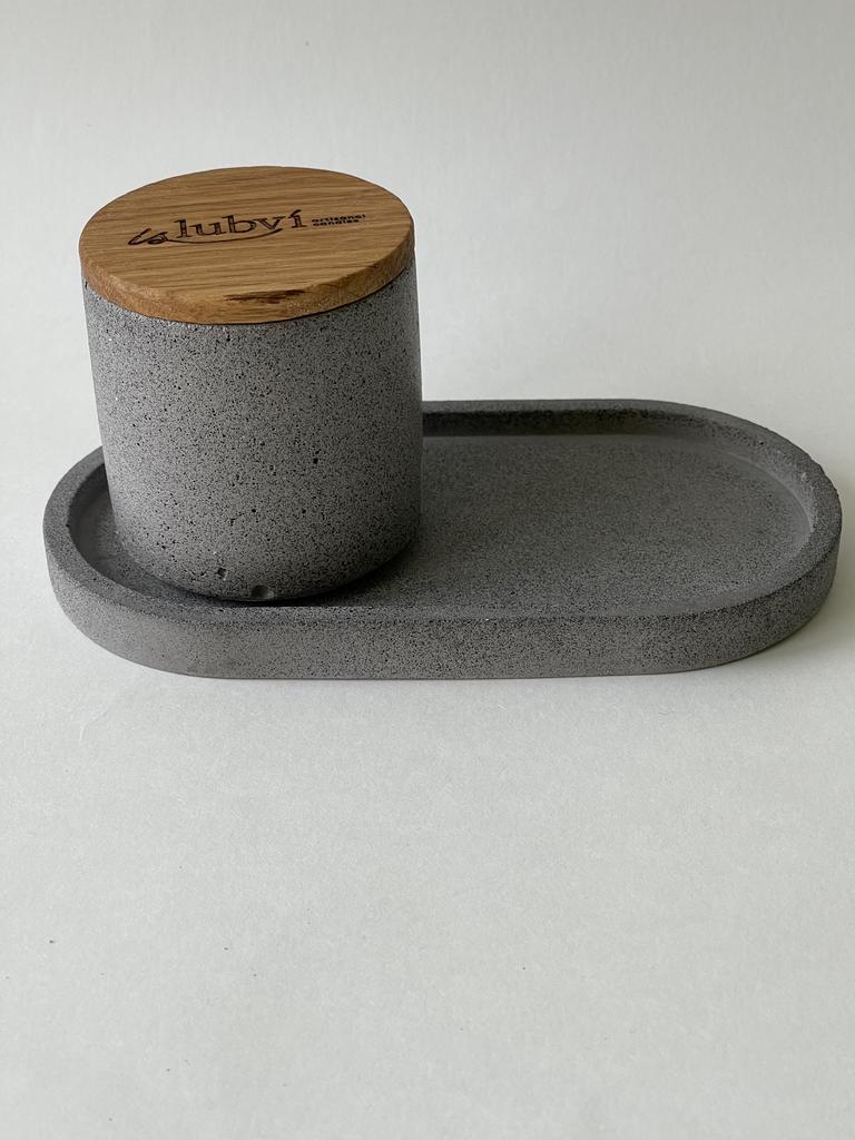 Набор SERIY KARDINAL (свеча 180 мл и поднос)