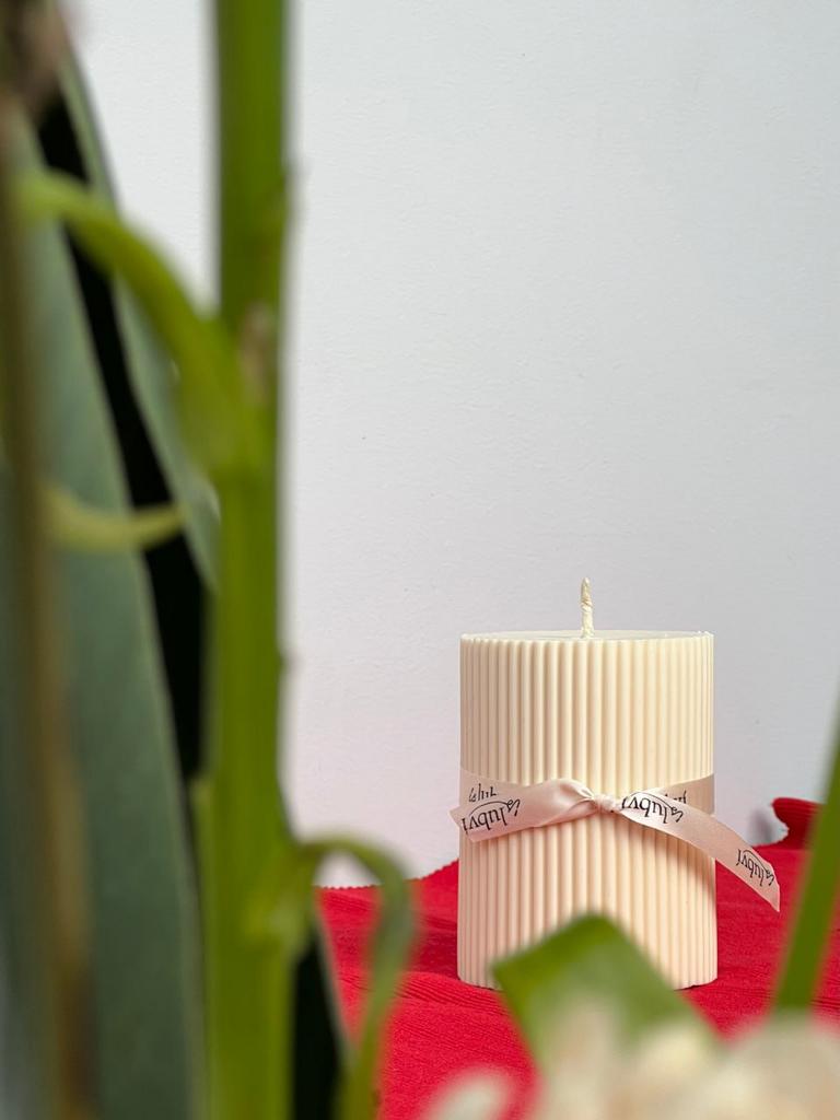 Свеча рифлёный цилиндр