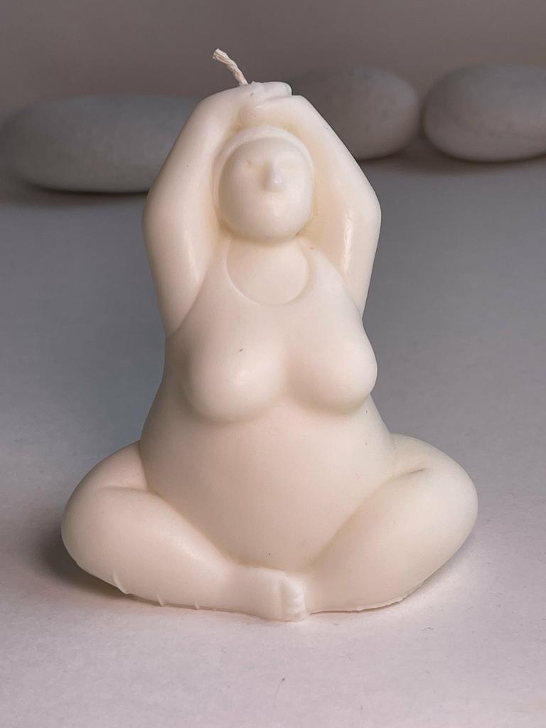 Формовая свеча "Йогиня" Роза