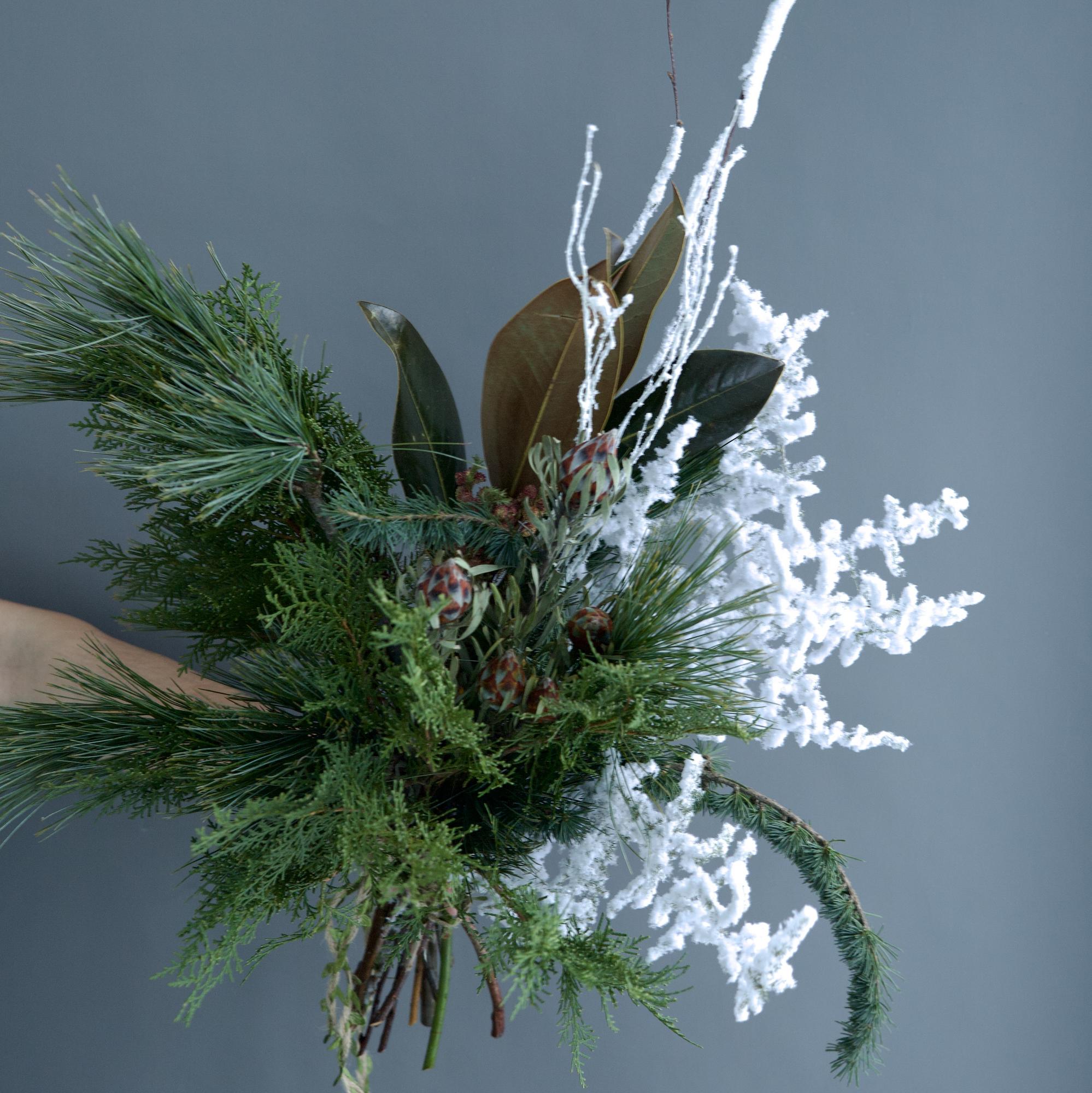 НОВОГОДНИЙ БУКЕТ В СКАНДИНАВСКОМ СТИЛЕ