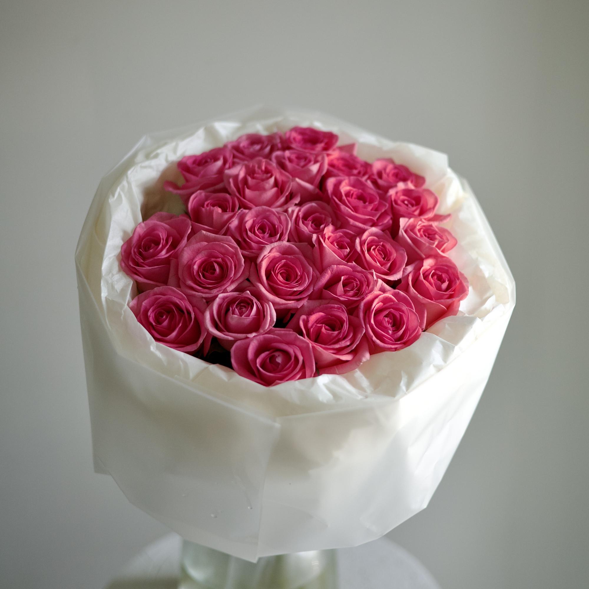 МОНО-БУКЕТ ИЗ 25 РОЗ СОРТА "РЕВИВАЛ"