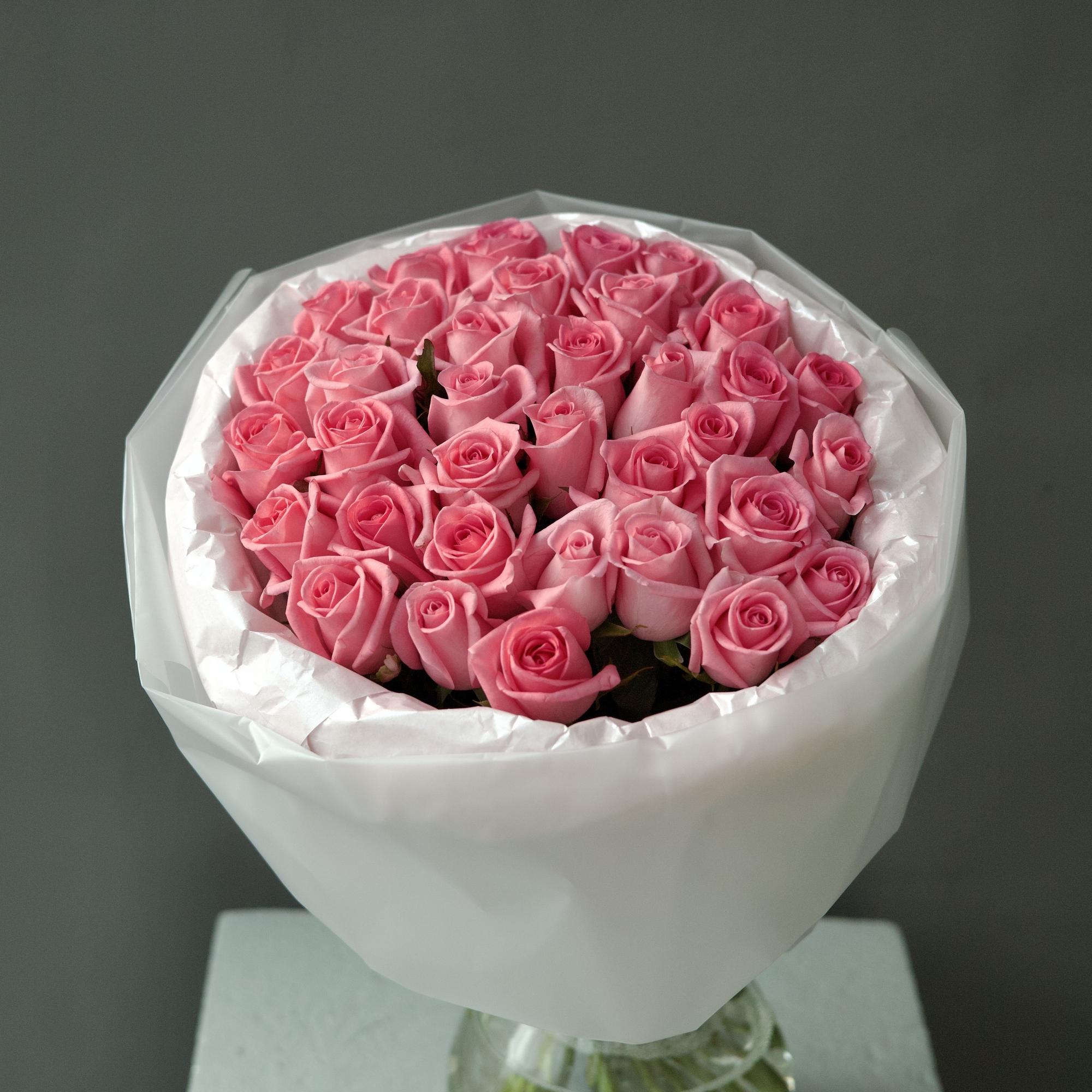 МОНО-БУКЕТ ИЗ 35 РОЗ СОРТА "РЕВИВАЛ"