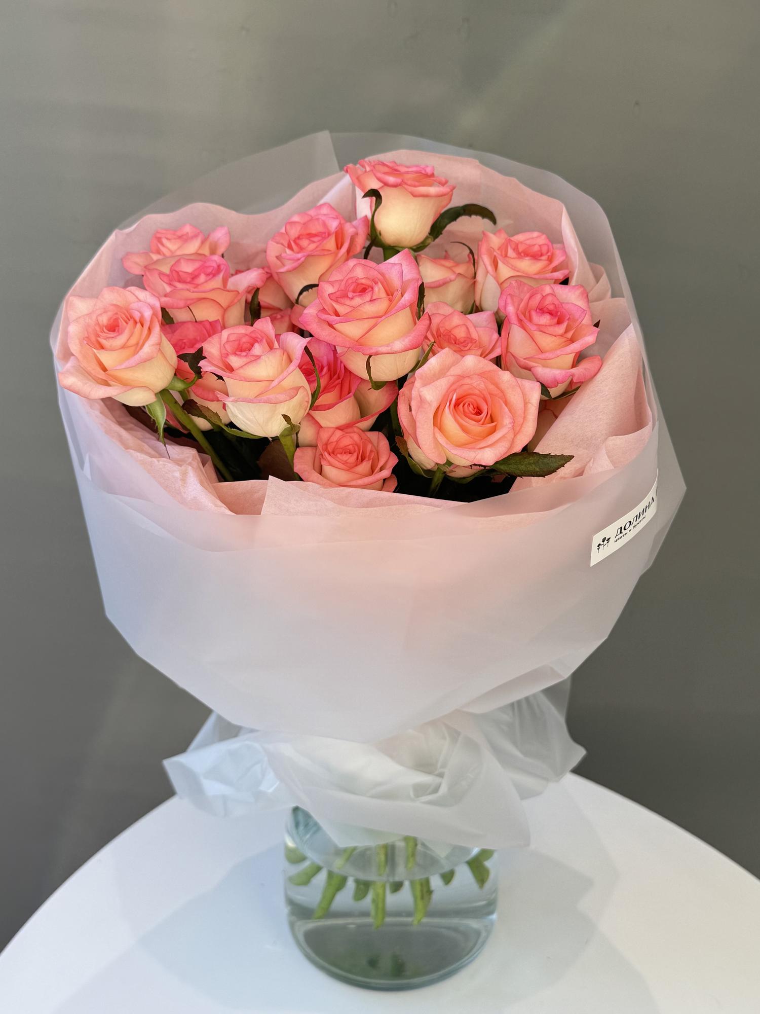 МОНО-БУКЕТ ИЗ РОЗ СОРТА "ДЖУМИЛИЯ"