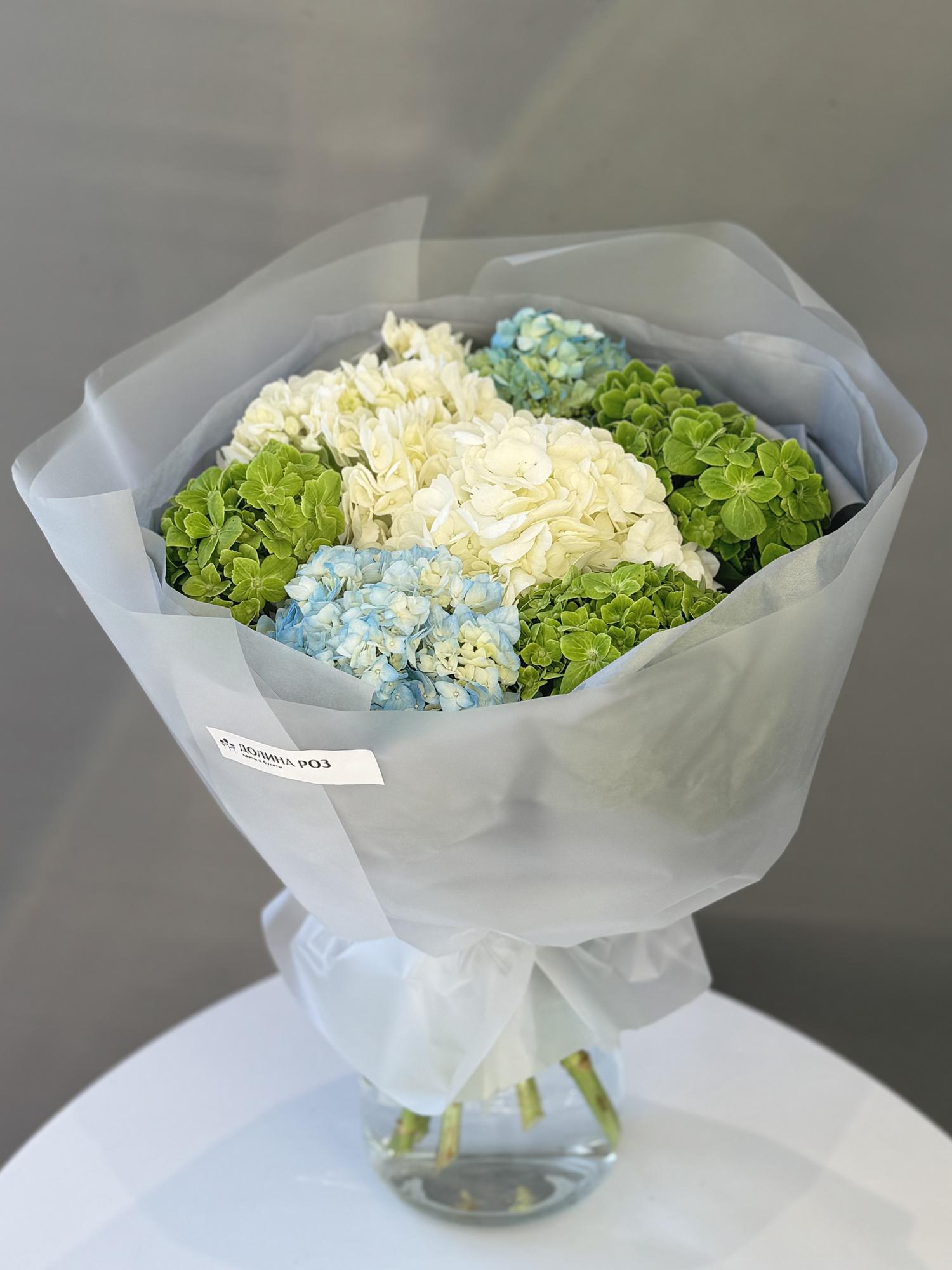 МОНО-БУКЕТ ИЗ ГОРТЕНЗИЙ